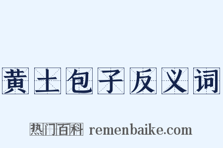 黄土包子反义词是什么意思的图片